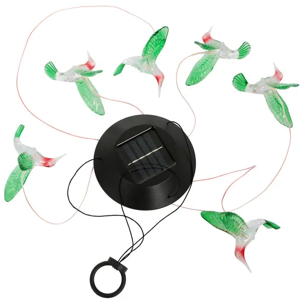 LED Solar Hummingbird Wind Chime Solar String Lights 6 LEDs Color Changing IP65 - Image 5