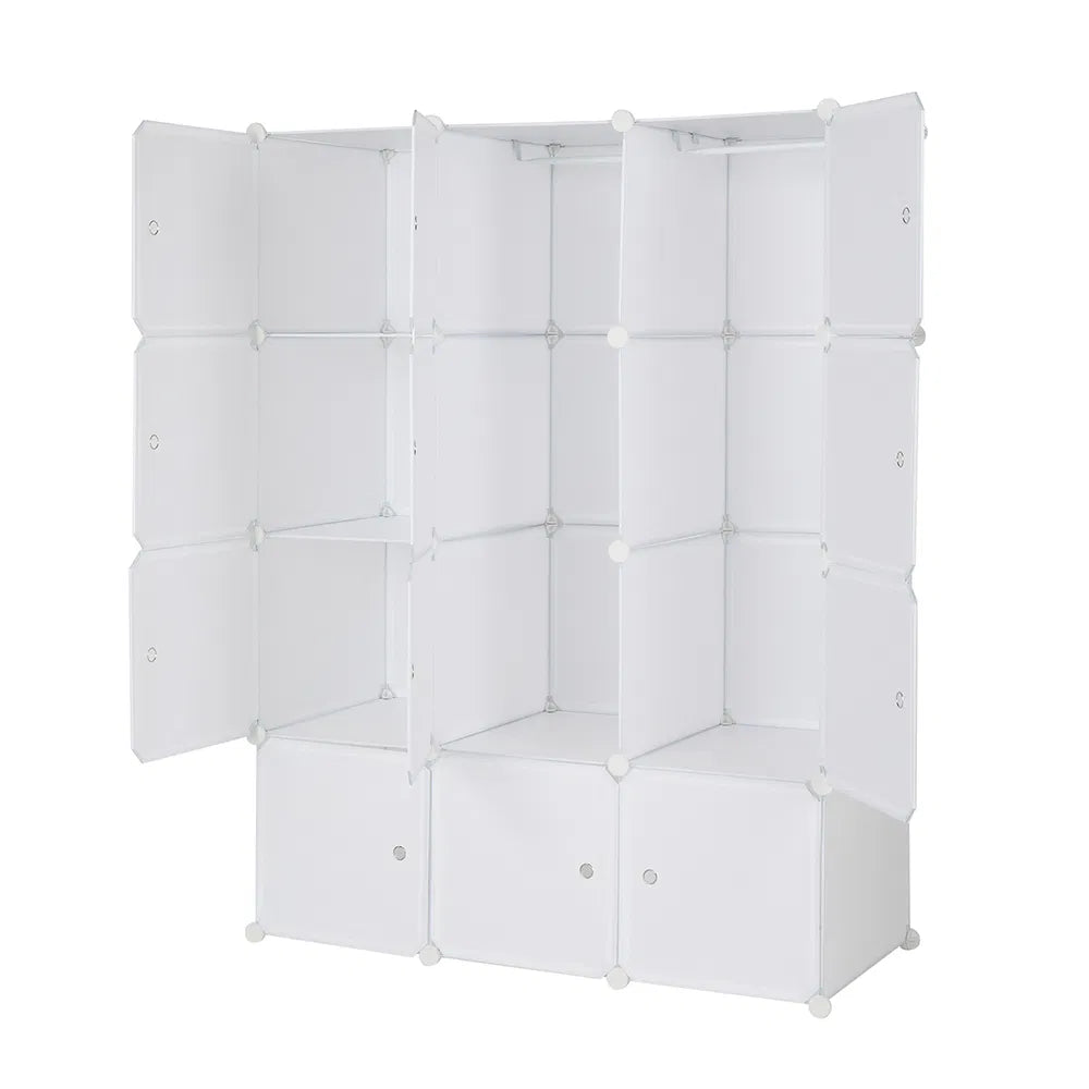12 cube organizer stackable plastic dimensions and features