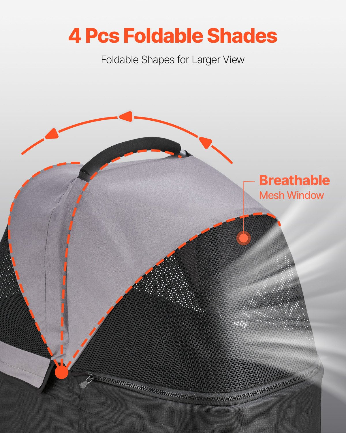 Foldable stroller for small dogs and cats up to 35 lb