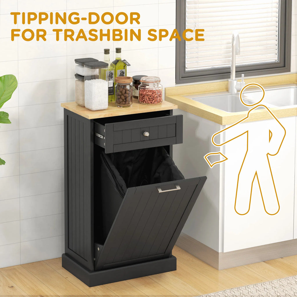 Kitchen Tilt Out Trash Bin Cabinet Free Standing Recycling Cabinet Trash Can