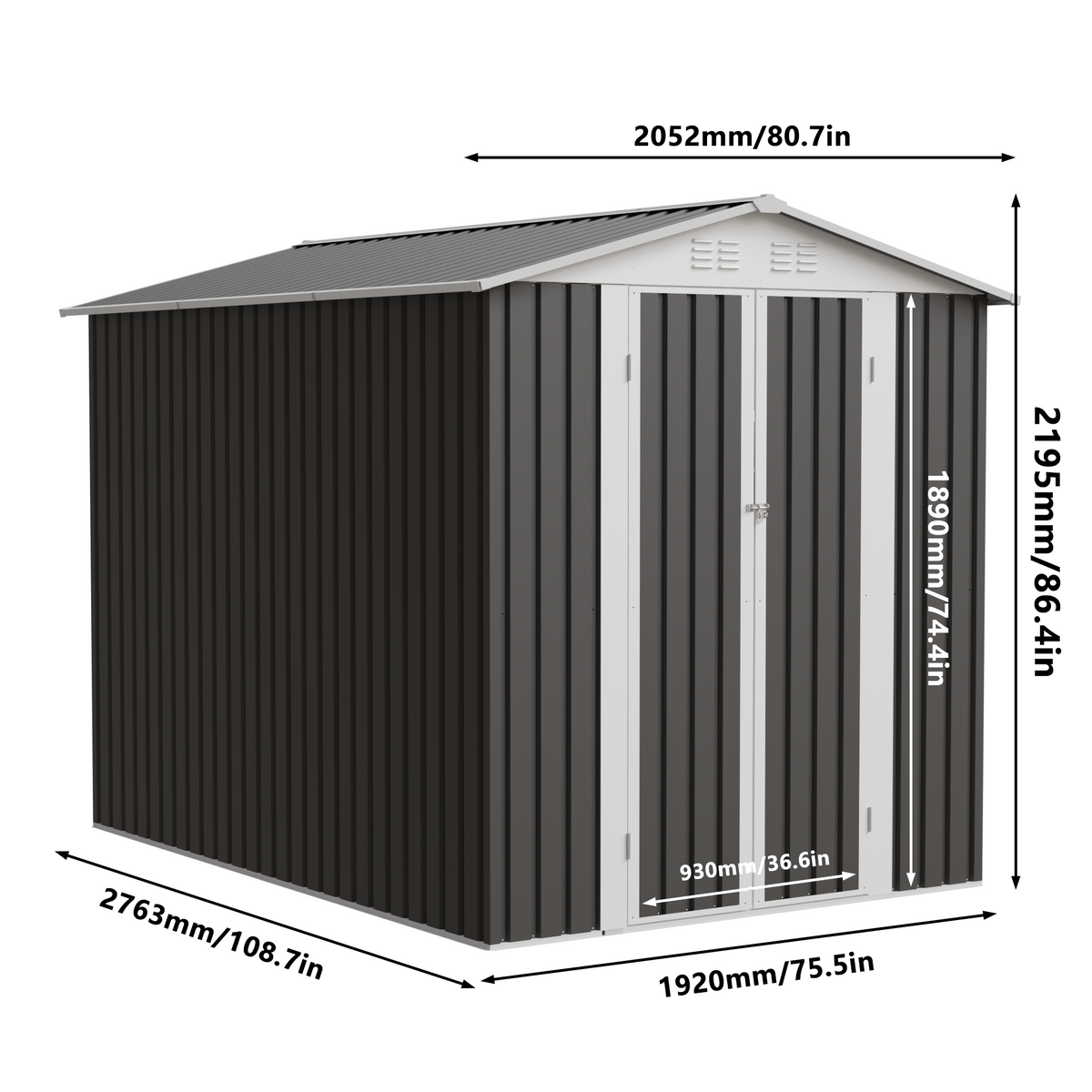 6x9 Outdoor Metal Storage Shed