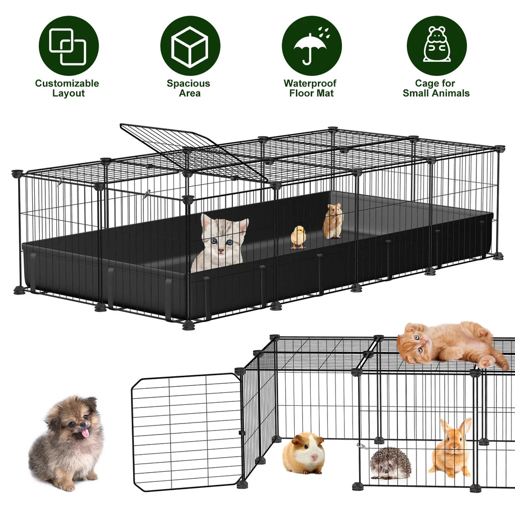 Modular Metal Small pet exercise pen DIY Multi Shape Layout Metal Pet
