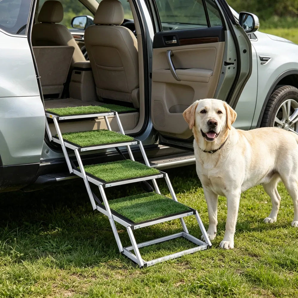 Pet Stairs with Adjustable Height for Outdoor