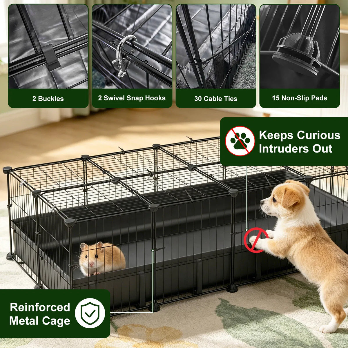 Modular Metal Small pet exercise pen DIY Multi Shape Layout Metal Pet - Image 4