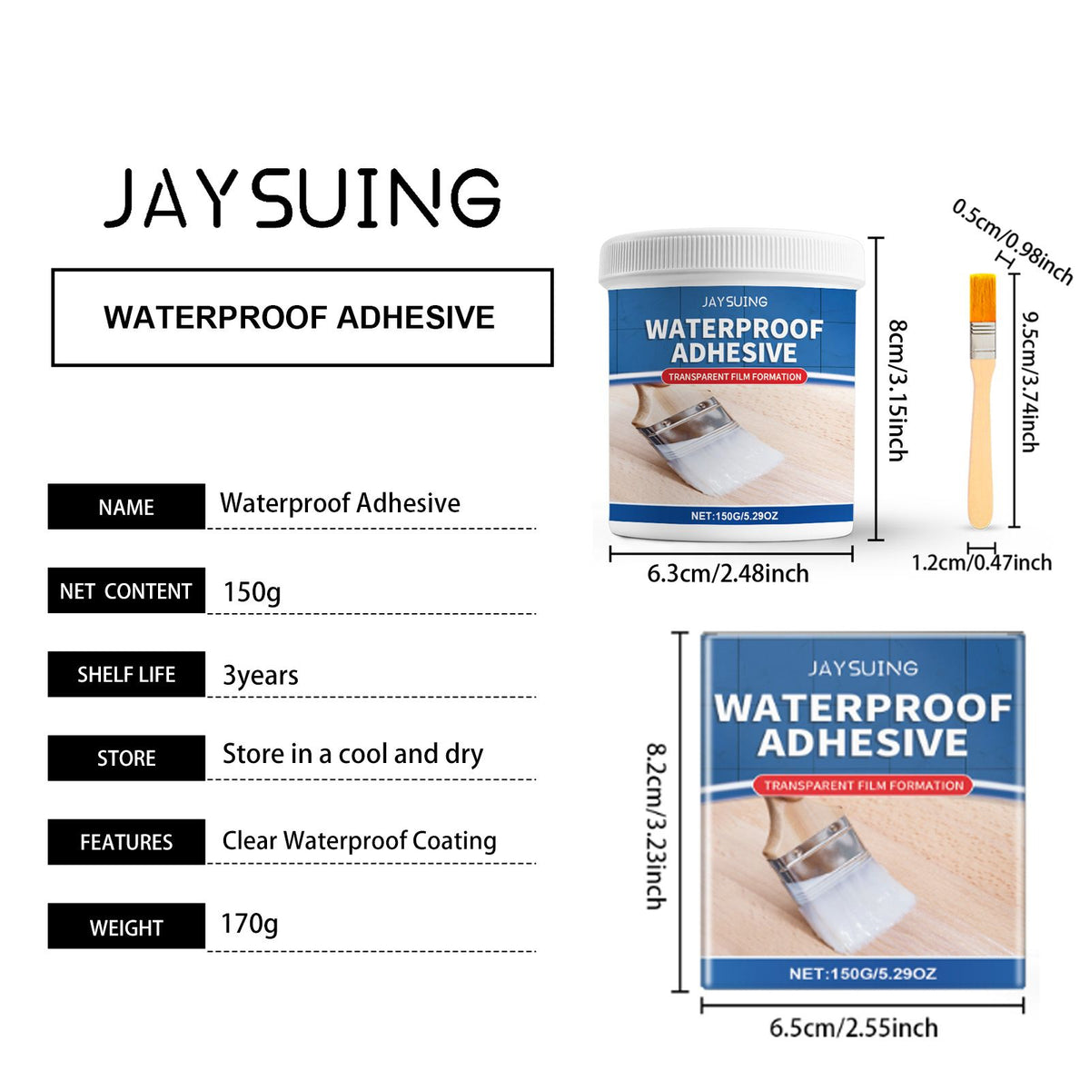 JAYSUING Waterproof Repair Adhesive Kit 150 g Kit - Image 2