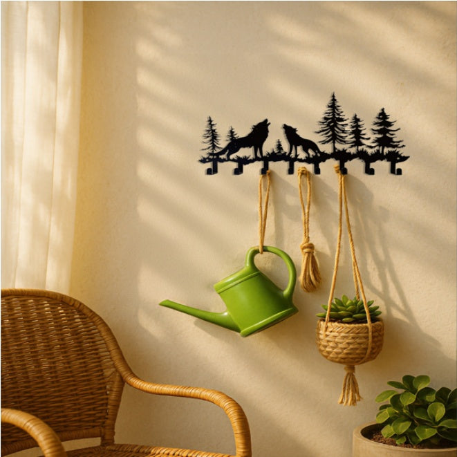 wolf key holder wall mount detail and structure