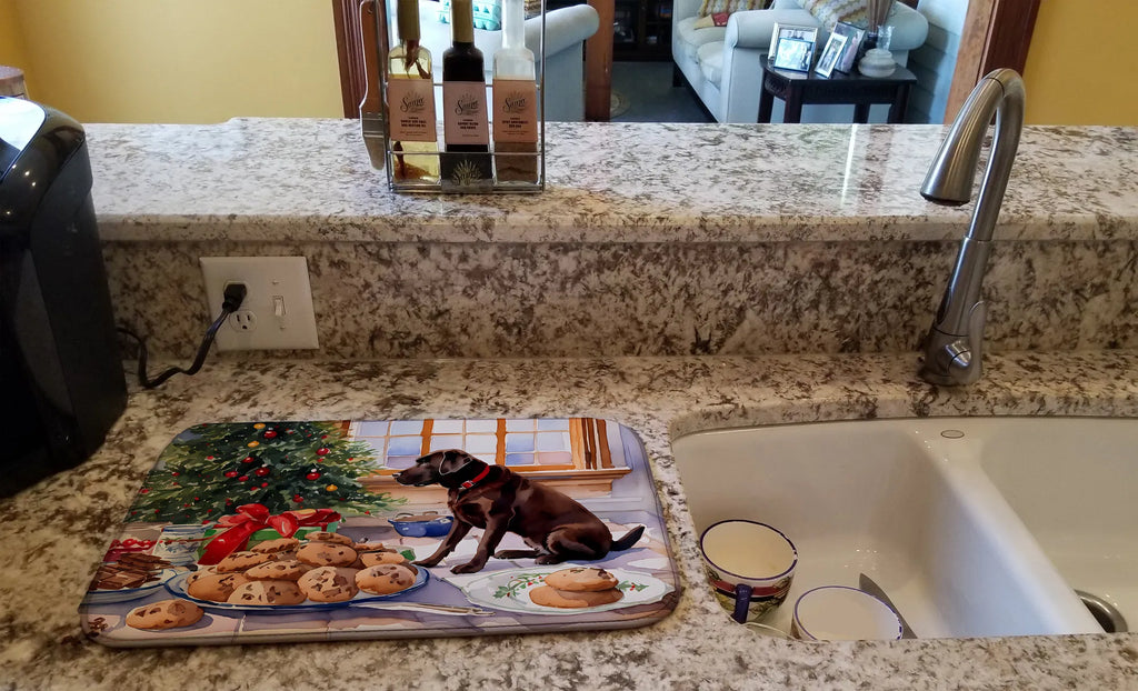 Labrador Retriever Christmas Cookies Dish Drying Mat Absorbent Dish Drying Mat - Image 2