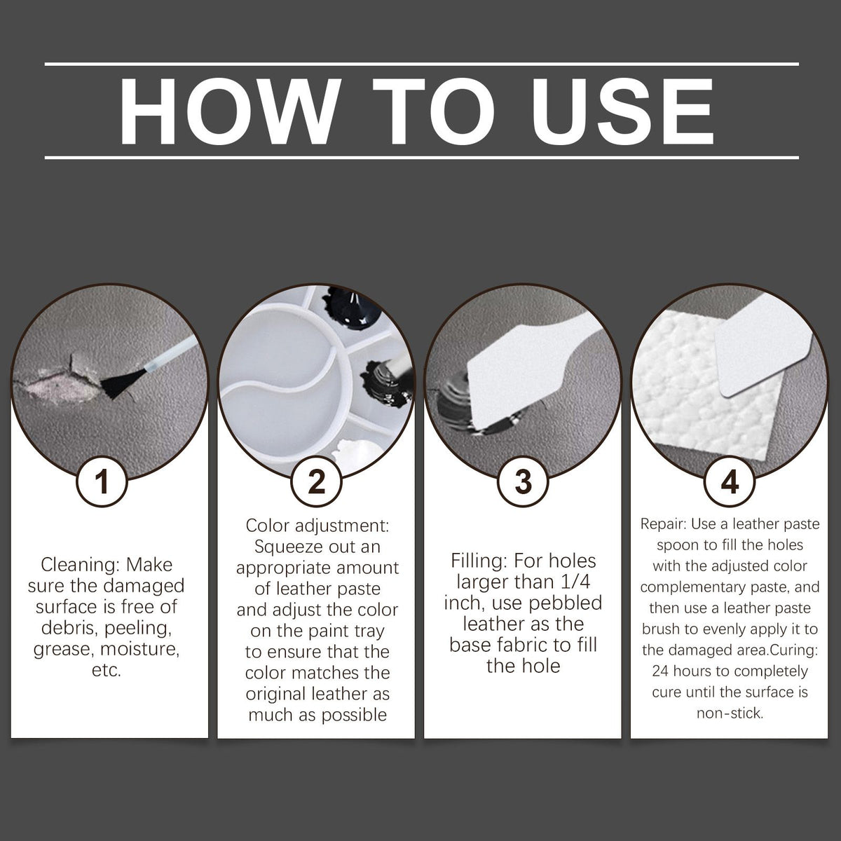 JAKEHOE Leather Repair Paste Kit 1set Kit - Image 2