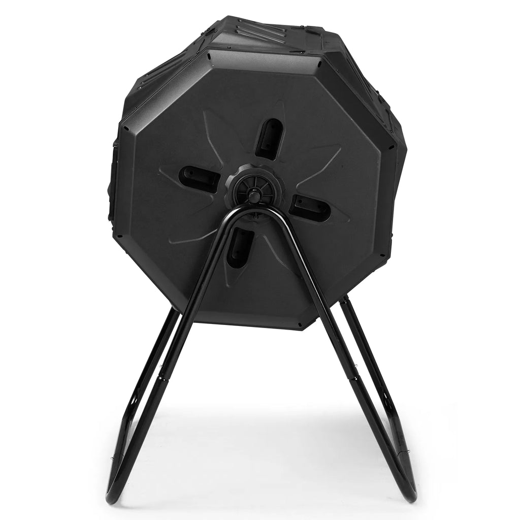 Outdoor Compost Tumbler Dual Chamber Outdoor Tumbling Composter Dual Rotating - Image 4