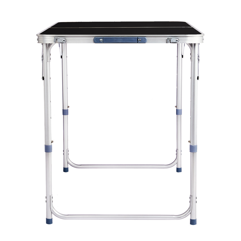 4-Foot Black Aluminum Folding Table