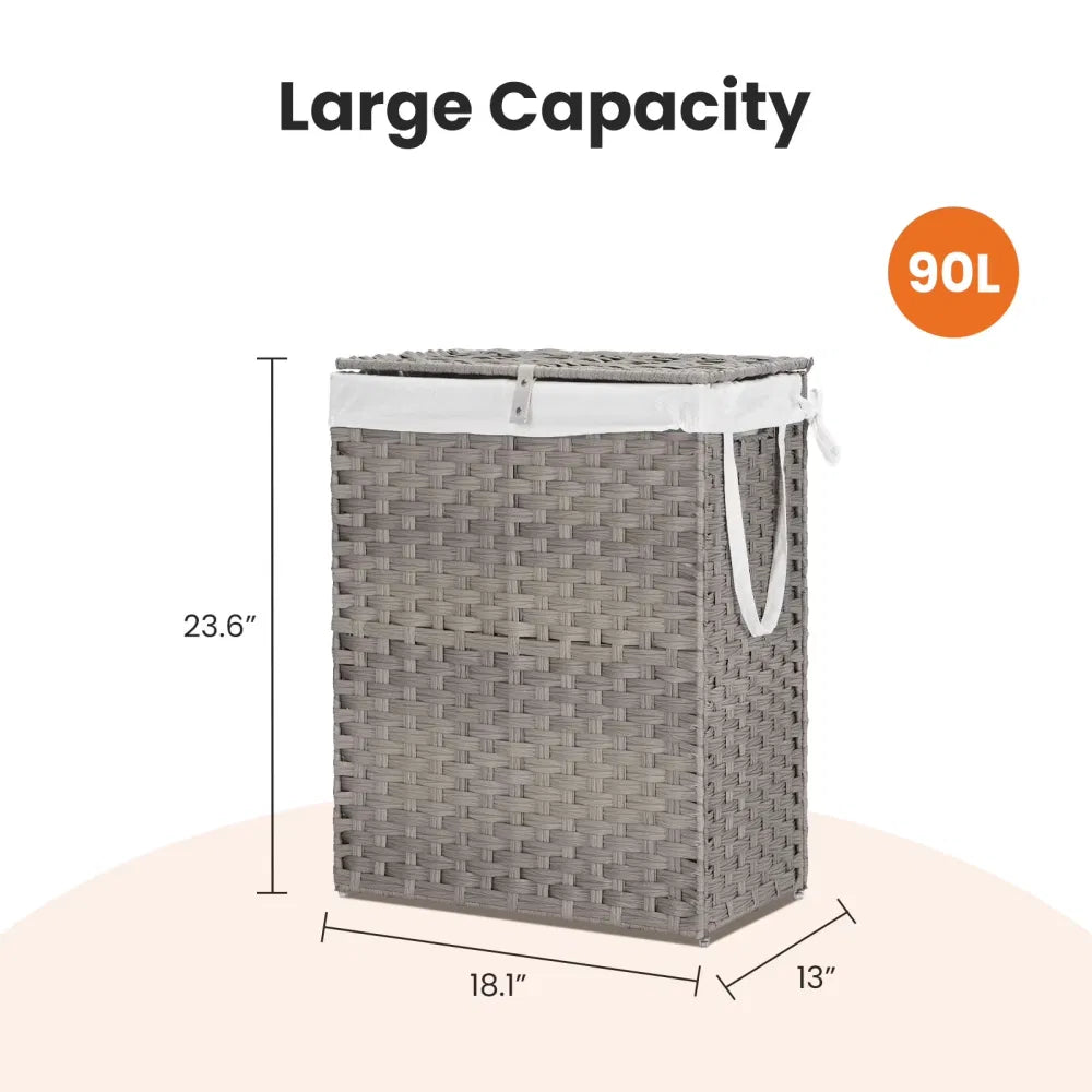 Laundry Hamper No Installation Required With Removable Liner 90 Liter Hand - Image 2