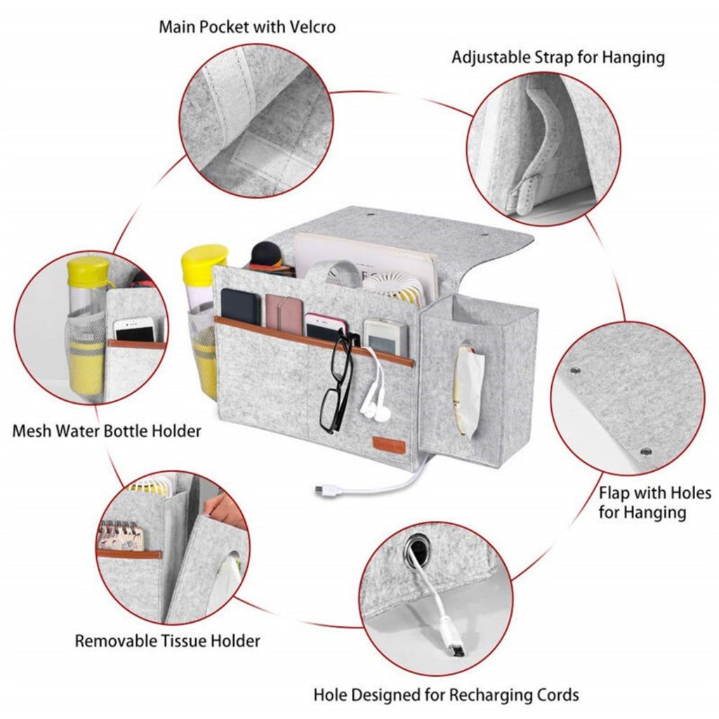 bedside bigger storage caddy sofa product angle 9