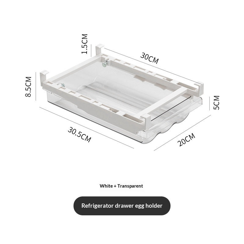 refrigerator drawer style transparent egg detail and structure
