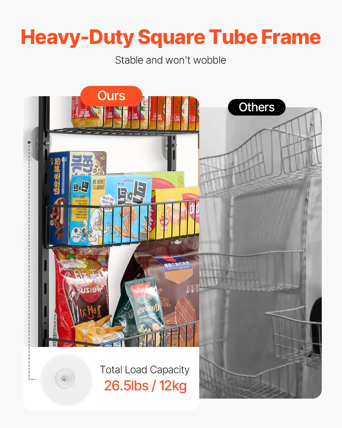 8-tier over the door pantry dimensions and features
