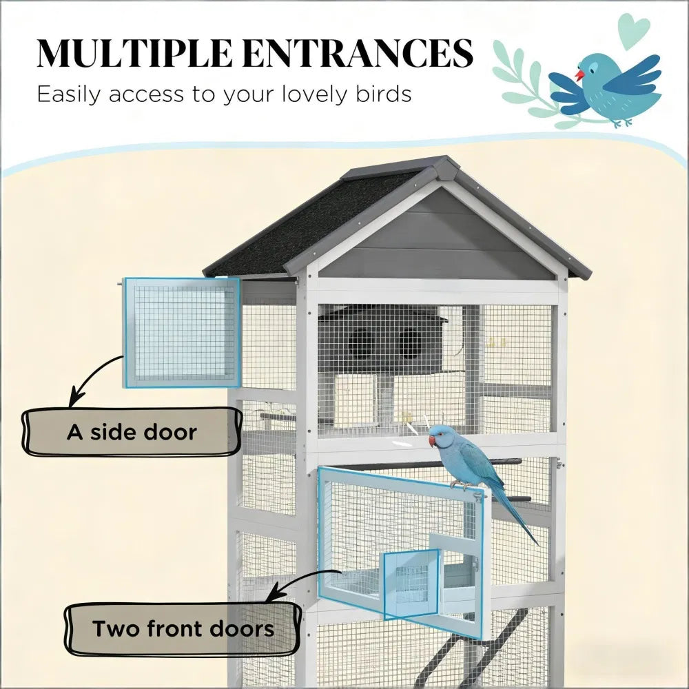 Bird Cage Starter Kit with Detachable Rolling Stand - Image 3