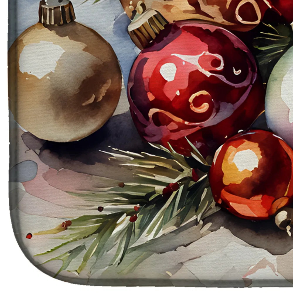 Christmas Ornaments Dish Drying Mat Absorbent Dish Drying Mat Pad for Kitchen - Image 4