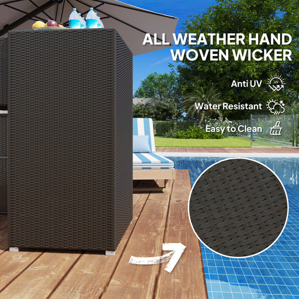 Outdoor Towel Rack Storage Cabinets Lockers Rolling Wardrobe - Image 4