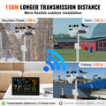 VEVOR 7 in 1 Wireless Weather Station 7.5 In Large Color Display Digital Home