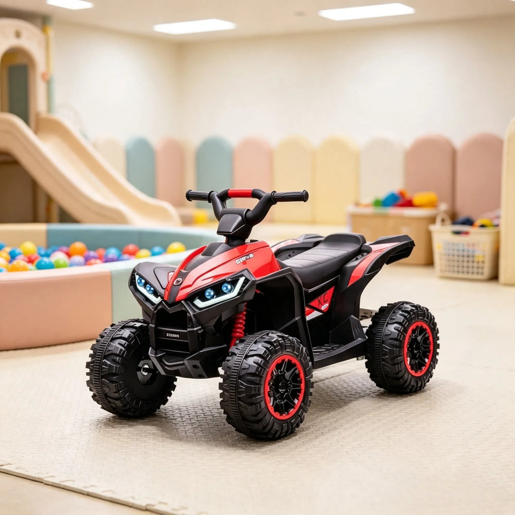 Red 12V Kids Electric ATV Quad Car with Forward/Reverse Music for 3+ Years Old - Image 5