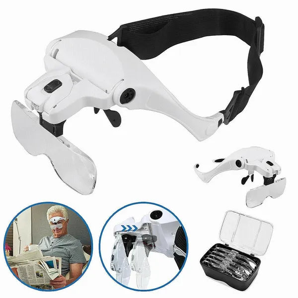 Five Sets Of Optical Lenses In The Dual LED Headwear Magnifying Glass Style - Image 5