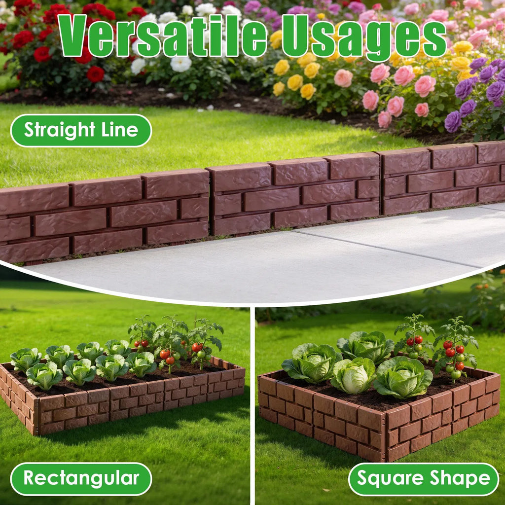 Easy Install Snap in Garden Landscape Edging Flexible Angle Adjustable Stone - Image 5