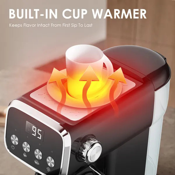 20 BAR Slim Vertical Espresso Machine With Milk Frother Built in Cup Warmer - Image 5