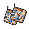 Golden Retriever The Chef Pair of Pot Holders Kitchen Heat Resistant Pot