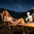2 in 1 Rechargeable Camping Fan with Built In LED Lantern Remote Control 4