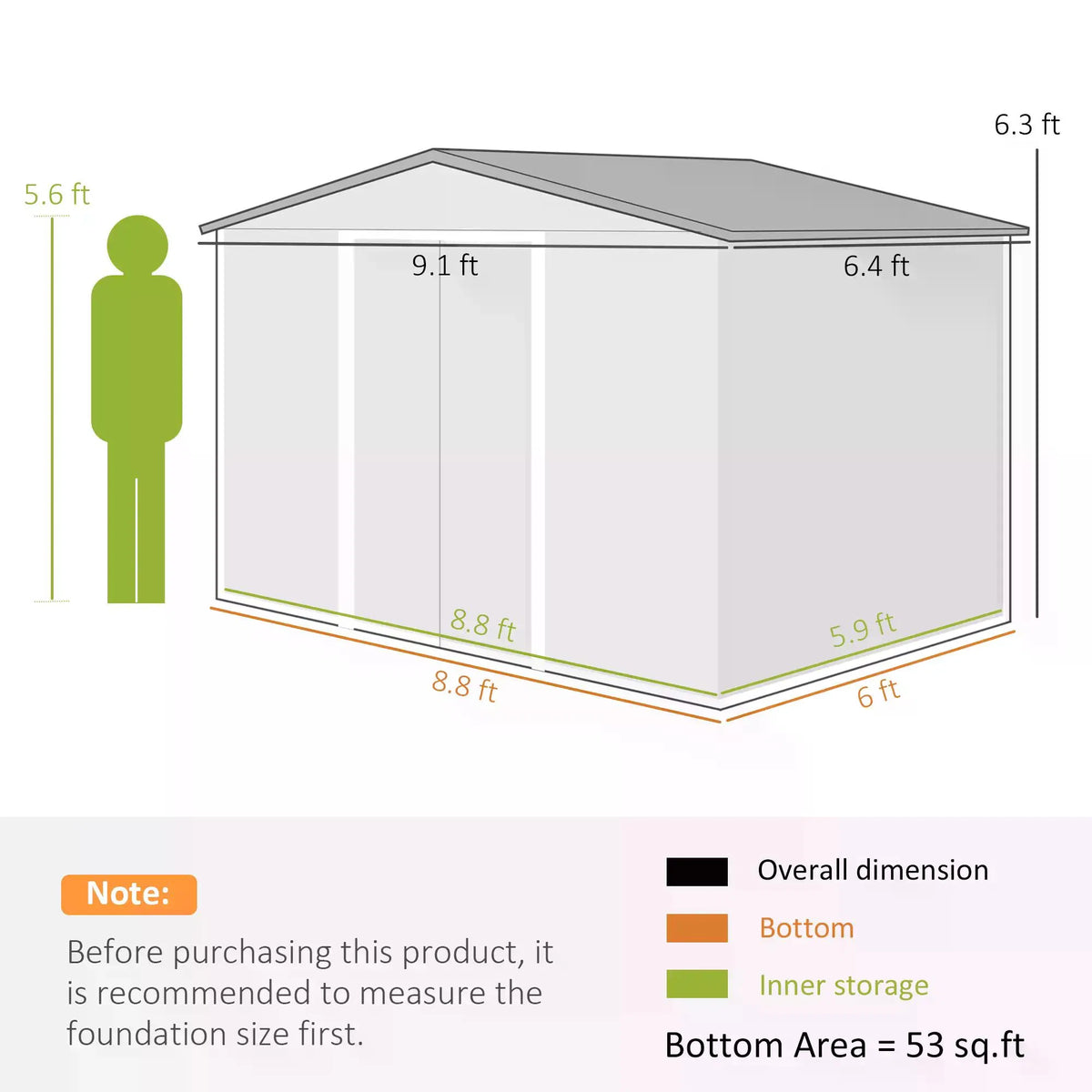 Outdoor Garden Storage Shed Tool House - Image 5