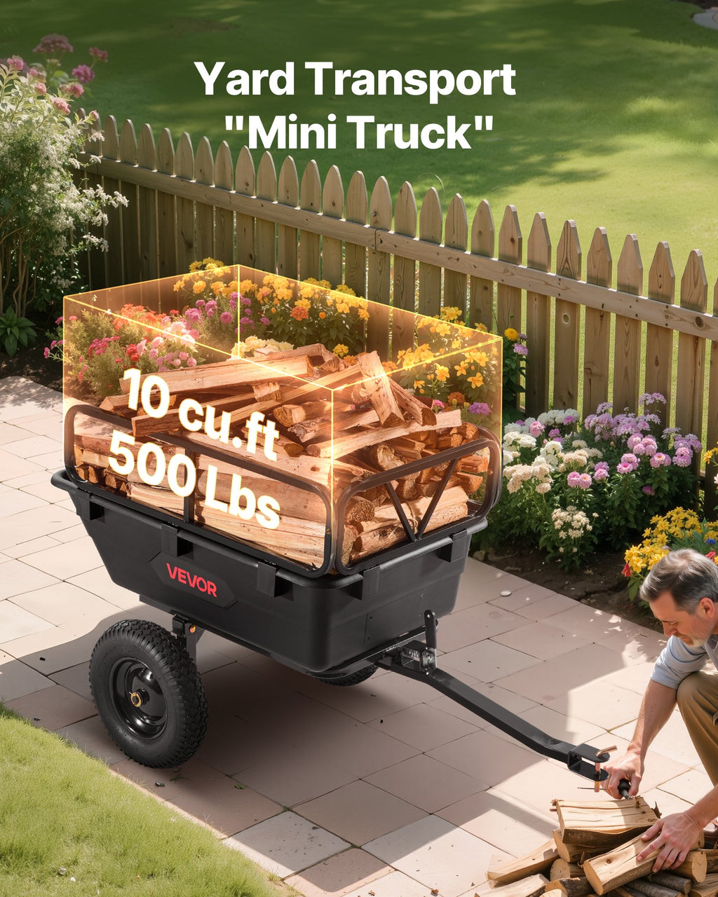 500-lb poly dump trailer 10 cu ft product view 5
