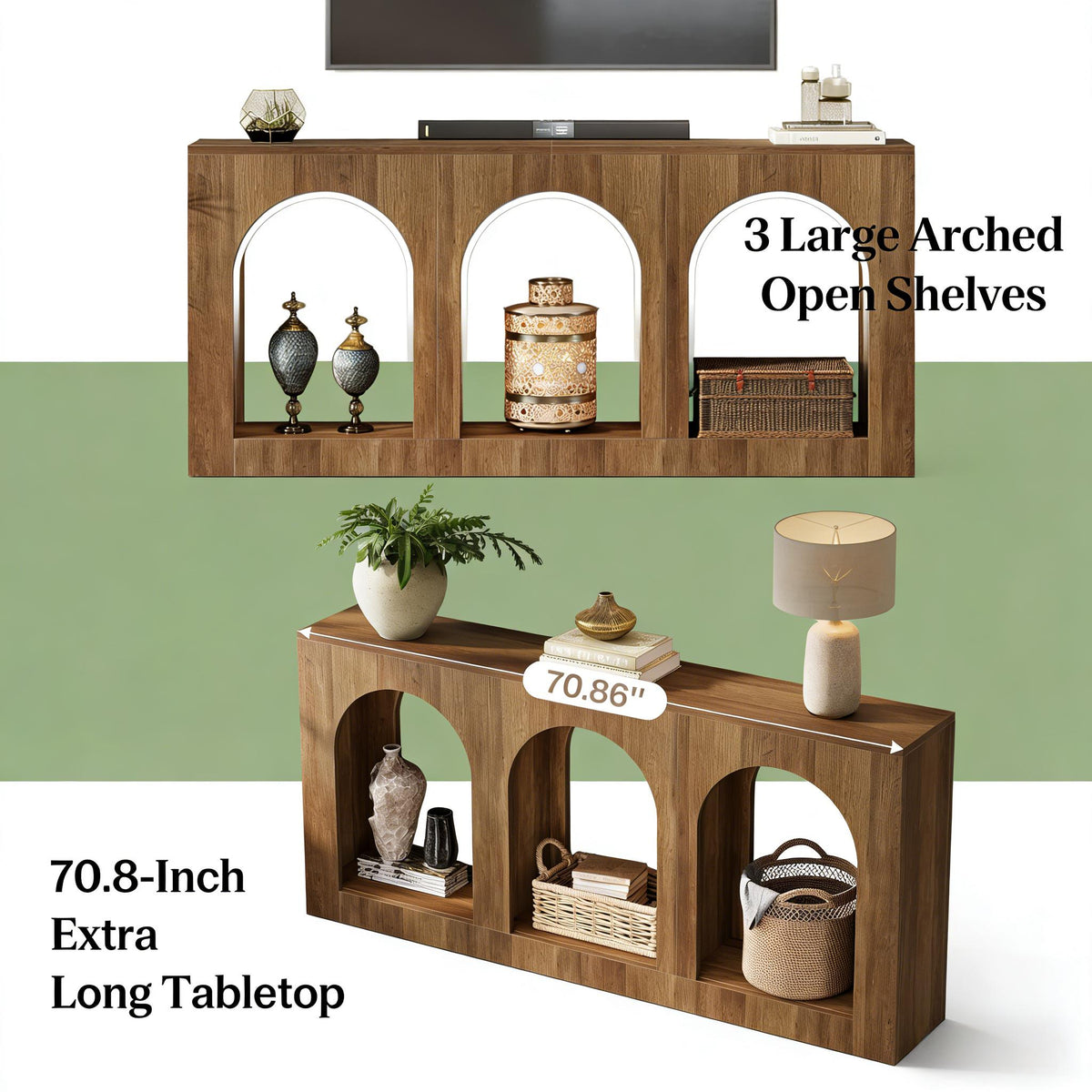 Classic Arched Entryway Console Table
