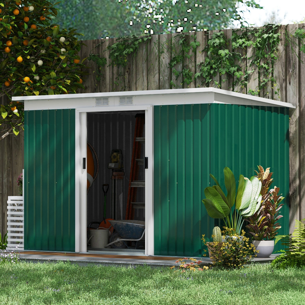 9-Foot Metal Garden Storage Shed