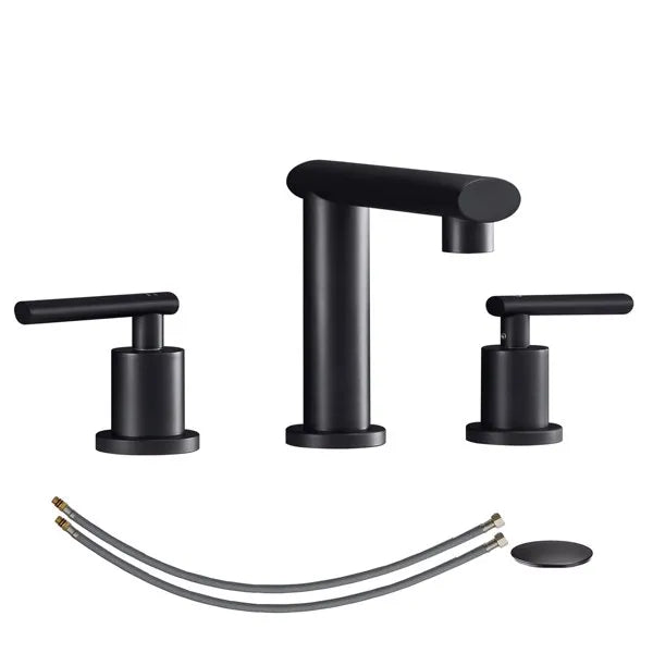 Matte Black Widespread Bathroom Faucet Waterfall Bathroom Faucets for Sink 3 - Image 3