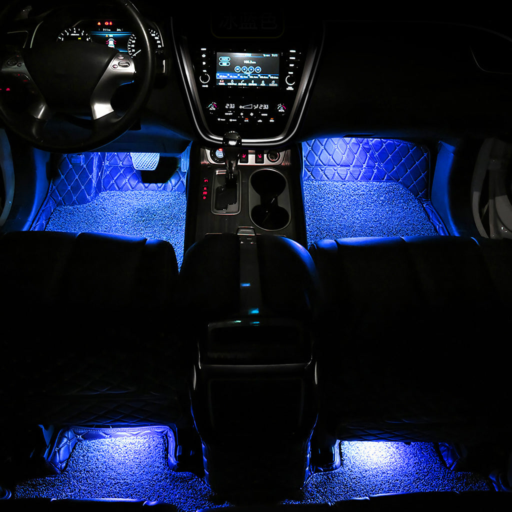 4pcs car interior led atmosphere packaging and components
