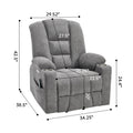 Power Lift Recliner Chair with Massage and Heat for Elderly Overstuffed Wide