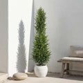 5' Artificial Real Touch Pine Tree with Black Plastic Pot 1pc/set