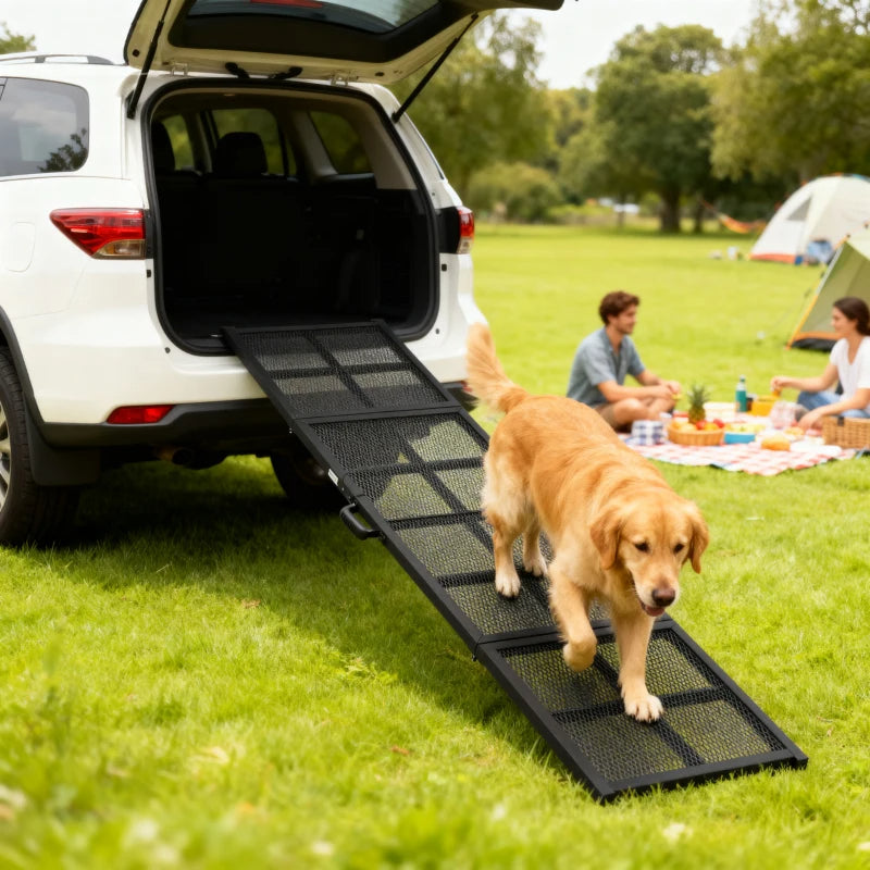 pawhut dog car ramp extra product angle 7