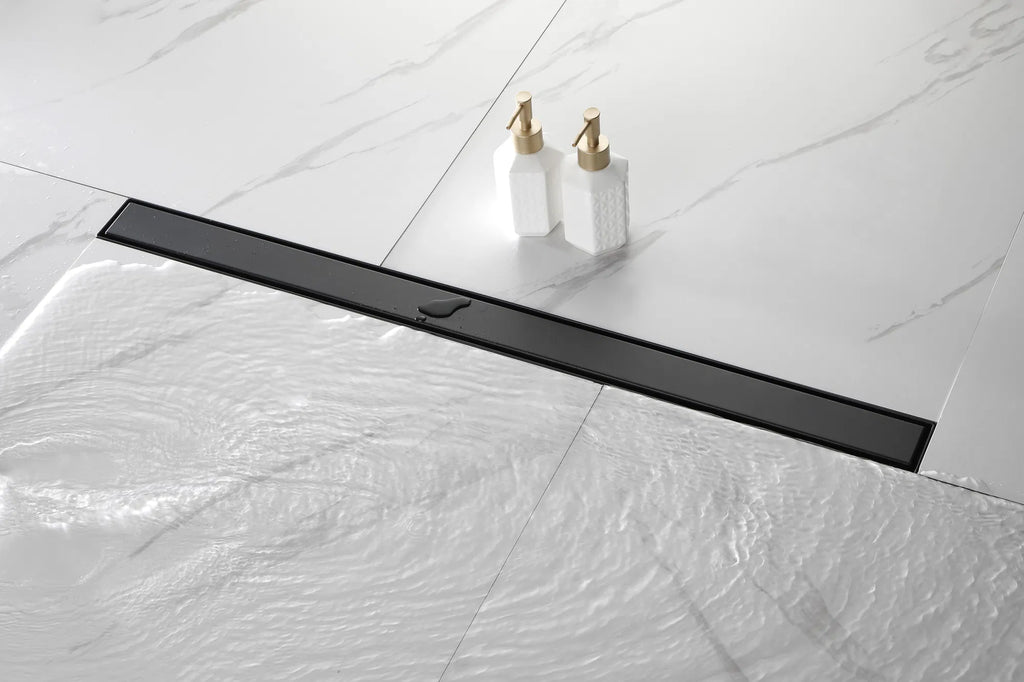 36 Inch Linear Shower Drain with 2 in 1 Flat & Tile Add Removable Cover 304 - Image 2