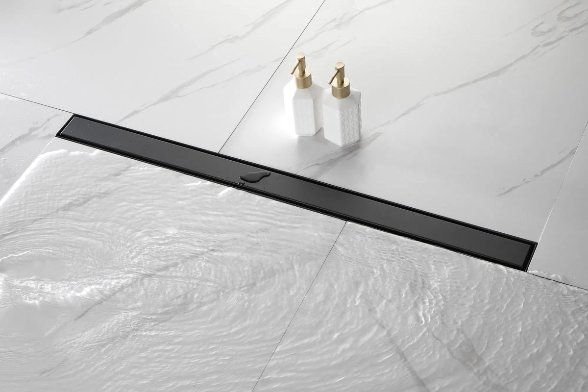 36 Inch Linear Shower Drain with 2 in 1 Flat & Tile Add Removable Cover 304 - Image 2