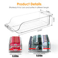 4Pcs Soda Can Organizers for Refrigerator Width Adjustable Clear Drink