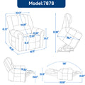 Power Lift Recliner Chair Heat Massage Dual Motor Infinite Position Up to 350