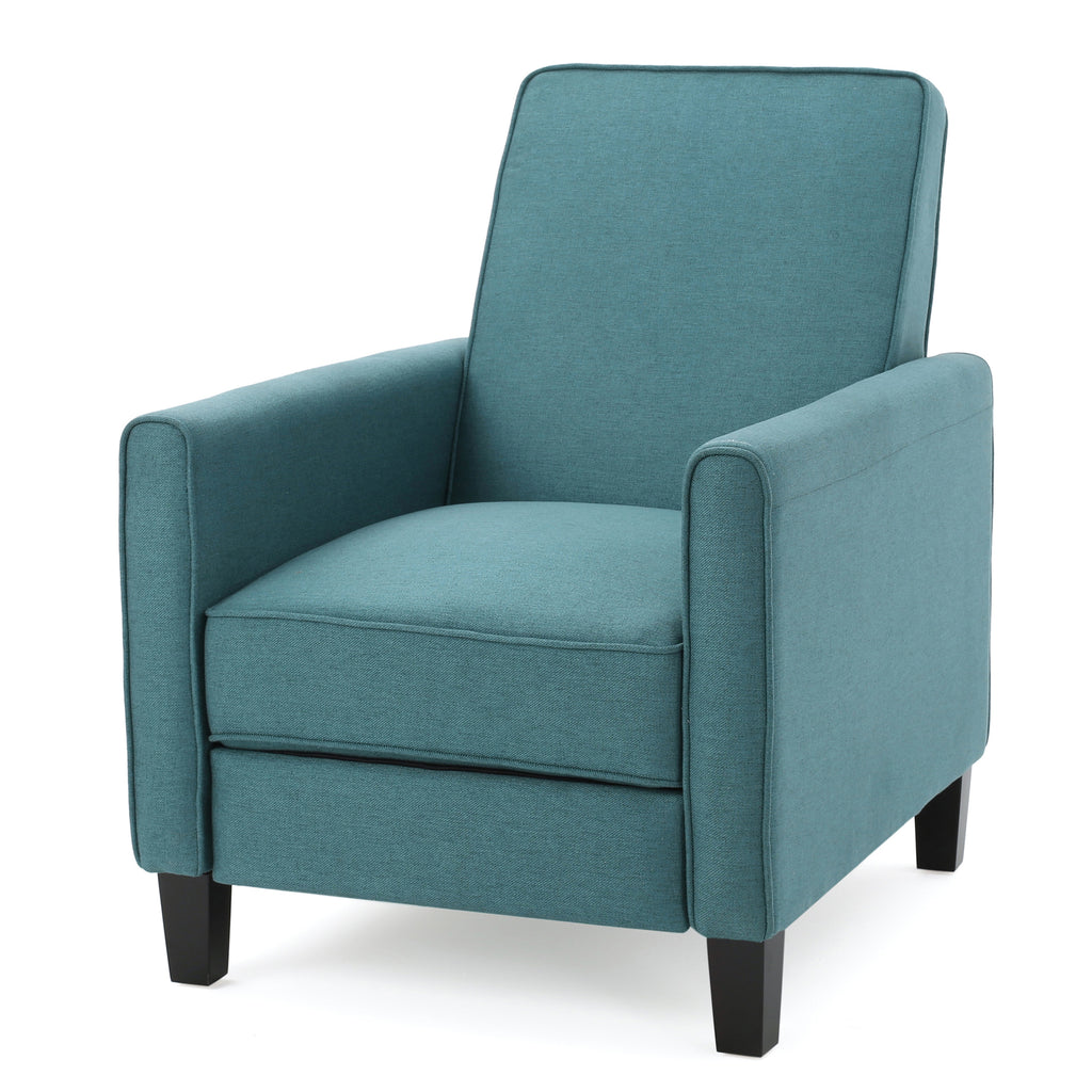 27.5" Push Back Recliner Chair Upholstered Recliner Armchair with Solid Rubber
