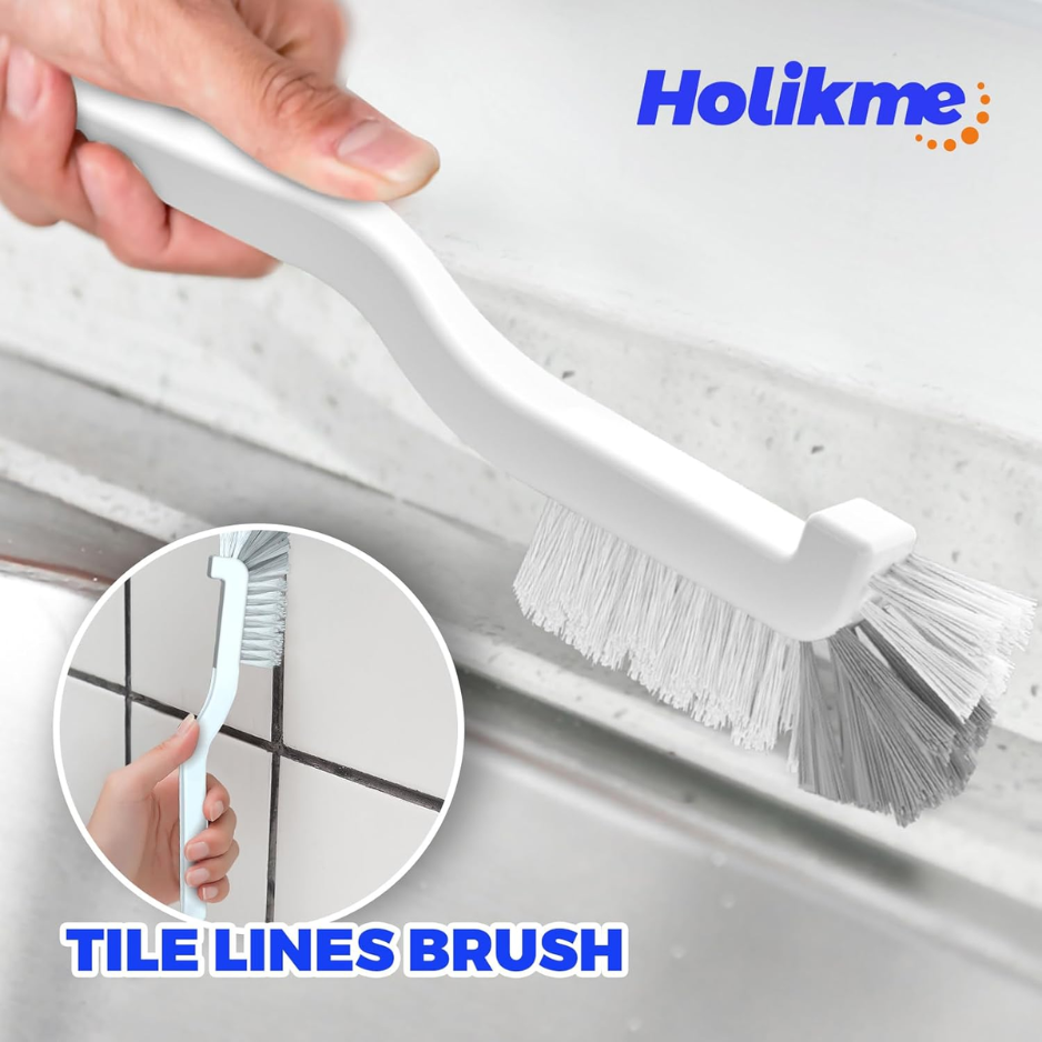 Holikme Multi Purpose Dish Brush Set Green Scrubbing Tools For Pots Pans & - Image 3