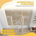 30" 52" Extra Wide Pet Gate Barrier with Small Door 35"H Dog Gate with Safety