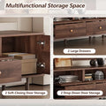 76" TV Stand with Drawers for Living Room/Bedroom Modern Chic Entertainment