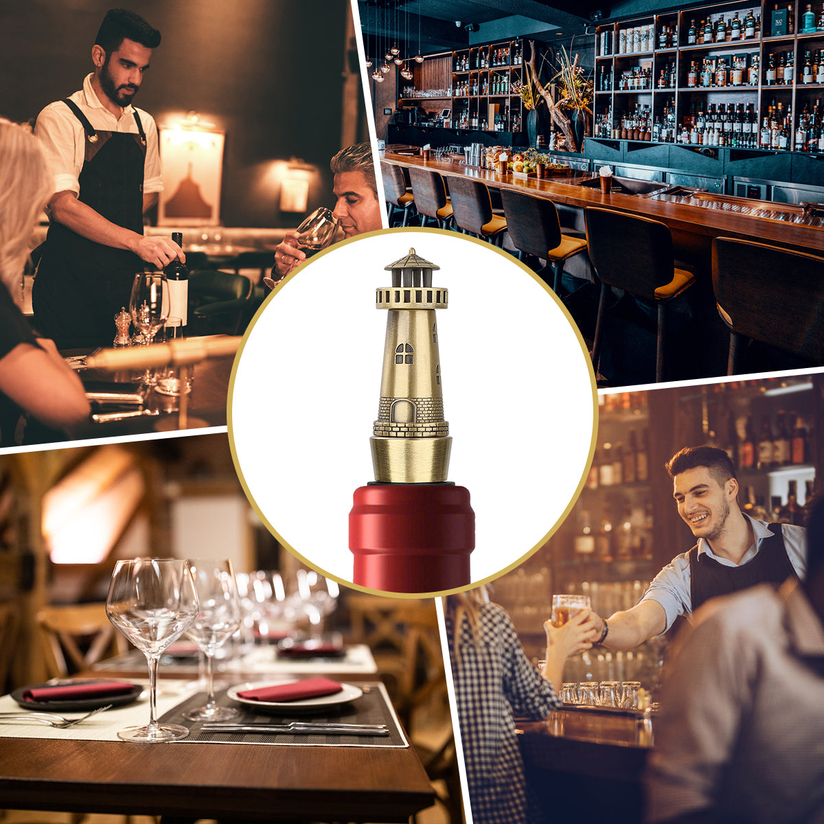 Creative Lighthouse Wine Stopper Seals The Aroma Of Wine Protects - Image 5