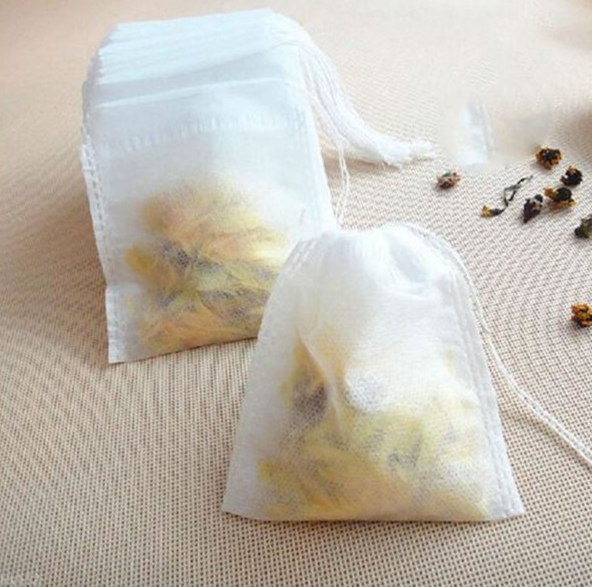 100Pcs Lot NonWoven Fabric Teabags 5.5 X 7CM Empty Tea Bags With String Heal - Image 2