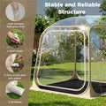7×7FT Clear Pop Up Sports Tent Waterproof Windproof PVC Tent for 2 4 People
