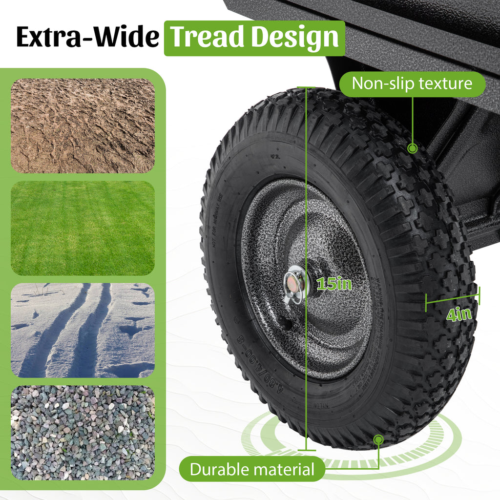 600lbs heavy duty steel dump in use lifestyle