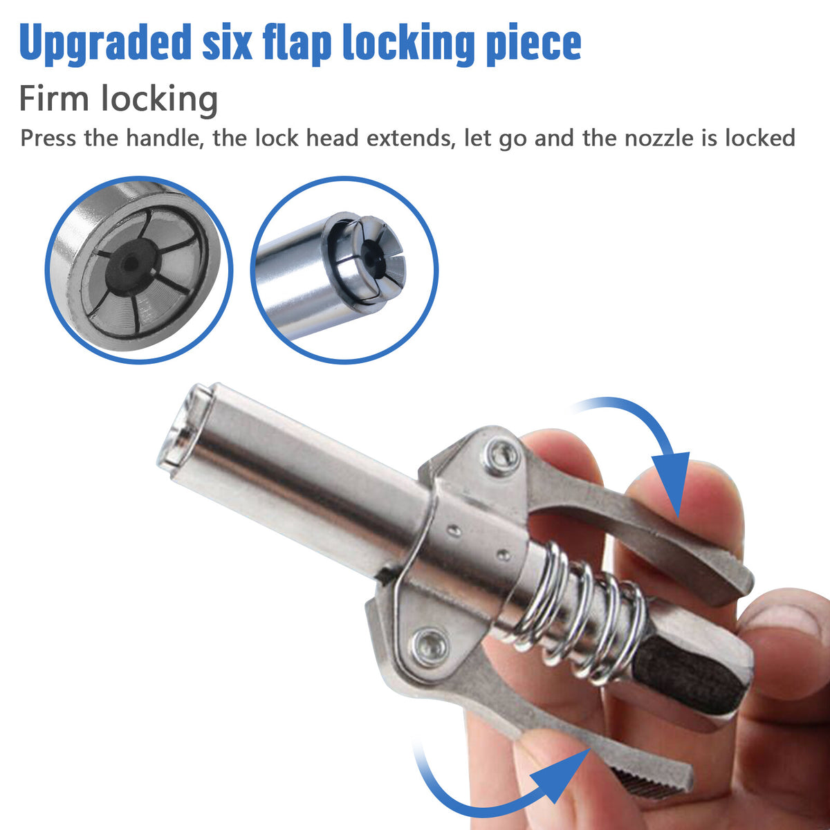 Heavy Duty Professional 10 000PSI Pistol Grip Style Grease Gun With Flex Hose US - Image 3